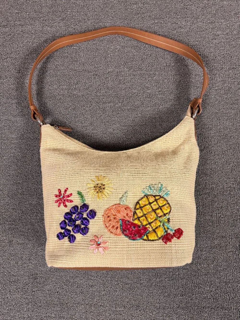 Viral Style Dimensional Fruit Shoulder Bag Colorful Embellished Statement Purse - Picture 1 of 7